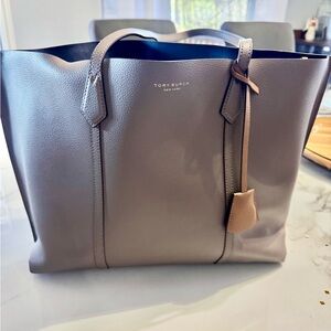 Tory Burch Taupe Leather Tote